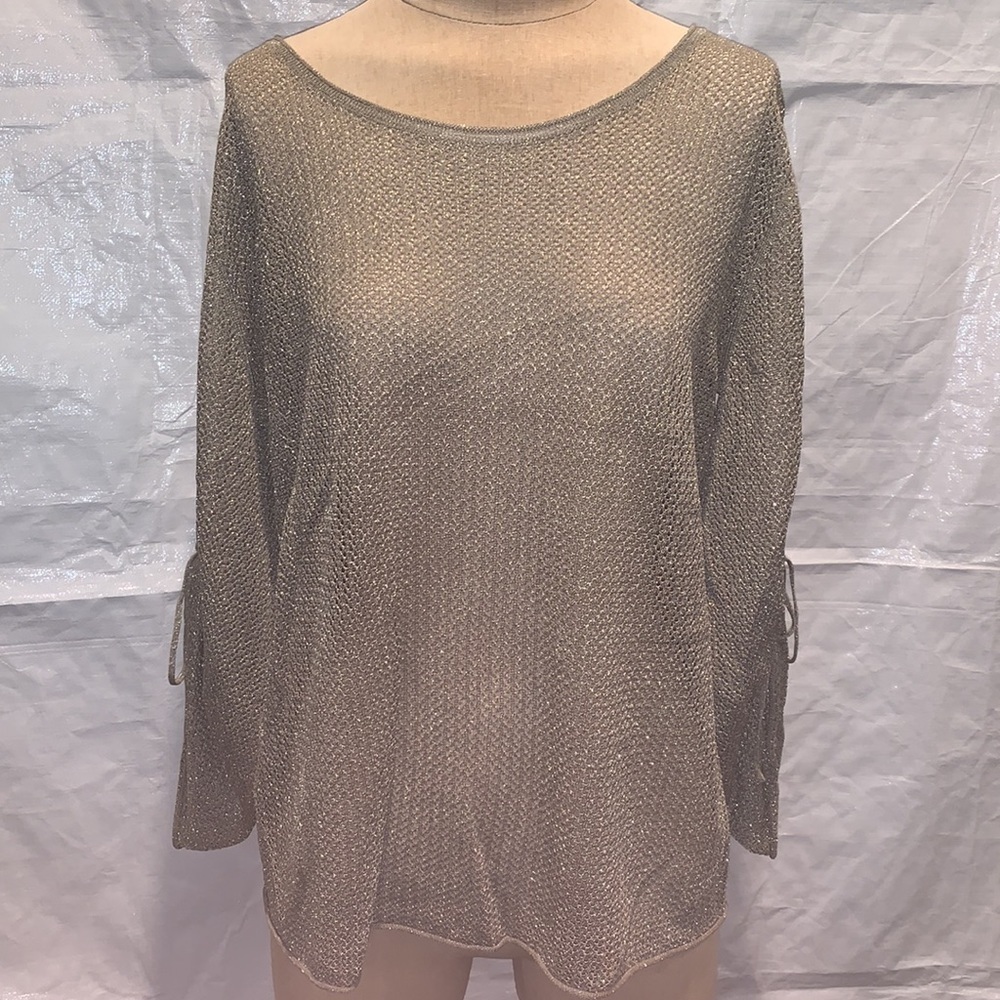 Andrea Jovine gold metallic sweater, Small